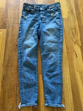 American Eagle Outfitters Light Blue Ripped Skinny Jeans
